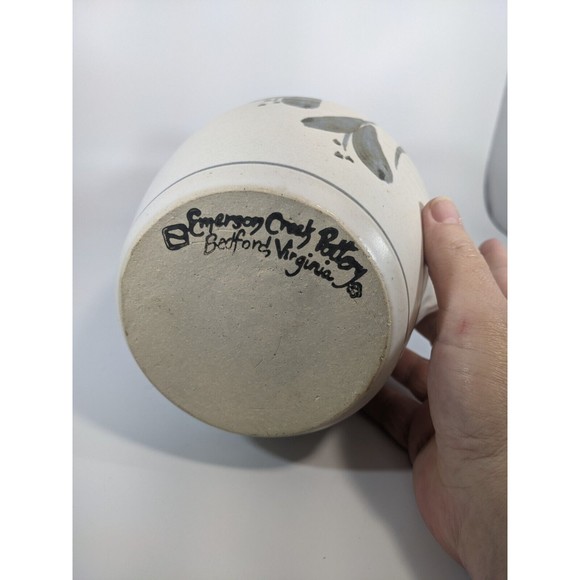 Vintage Emerson Creek Pottery Pitcher Otter Creek Collection Country Decor Vase - Picture 4 of 8